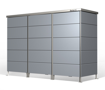 Mülltonnenbox grau