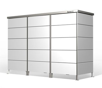 Mülltonnenbox weiß